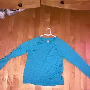 athleta blue sweater top
